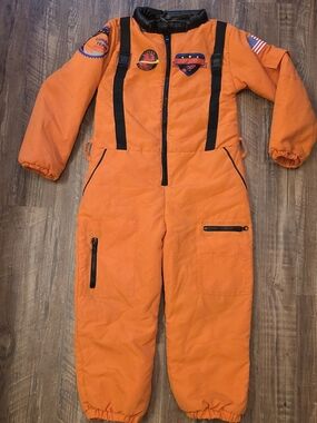 Kids Hallow’s Eve Orange Astronaut Space Suit Costume Jumpsuit – Size L (7)